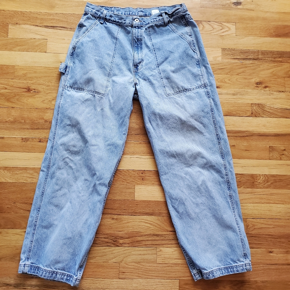 Vintage 90s Levis Men's Light Blue Baggy Jeans W36xL32